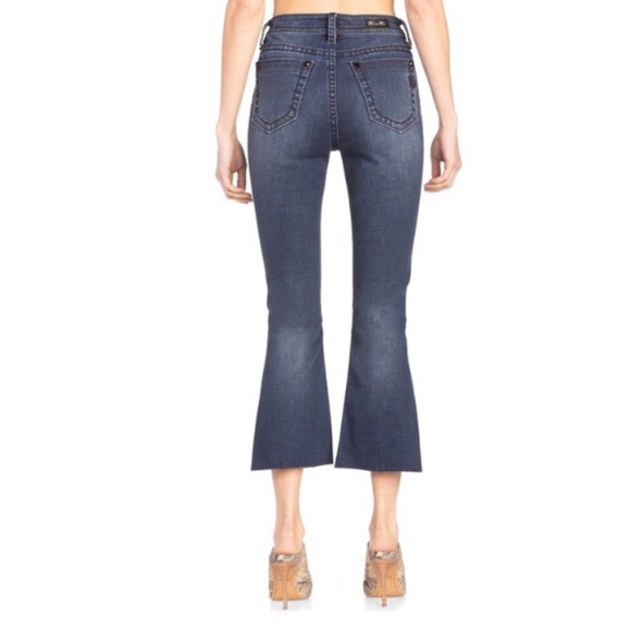 Miss Me Jeans NWT High Rise Cropped Boot with Flared Open Hems 26 2 Bling - Picture 6 of 12